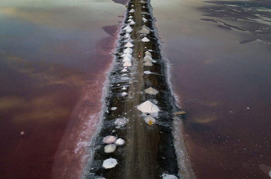 Коли морська вода стає рожевою, бідні венесуельці поспішають заробляти гроші
